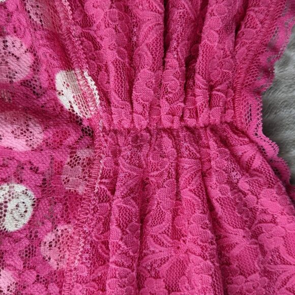 Nwt aerie pink lace bra bralette crop top size large B013 - Picture 3 of 9